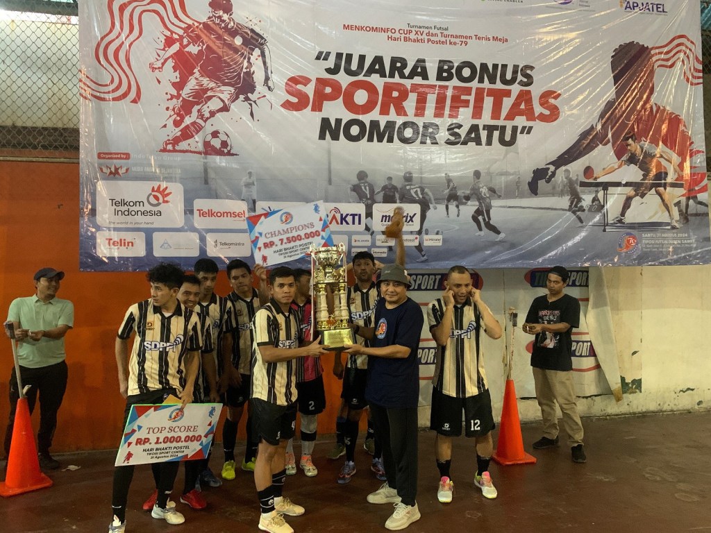 Ditjen SDPPI digdaya di turnamen futsal piala bergilir menkominfo ke-15